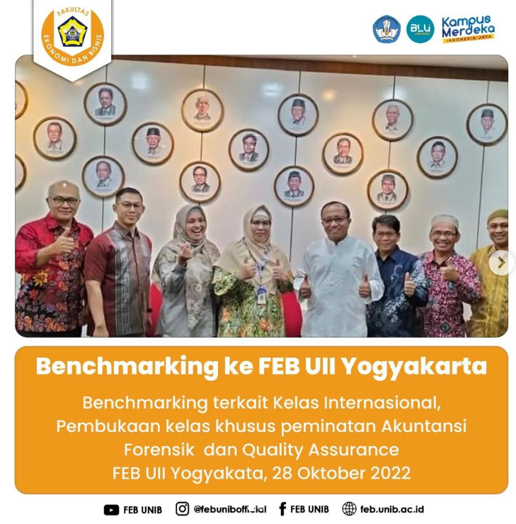BENCHMARKING WITH FACULTY OF ECONOMICS AND BUSINESS UII YOGYAKARTA 2022