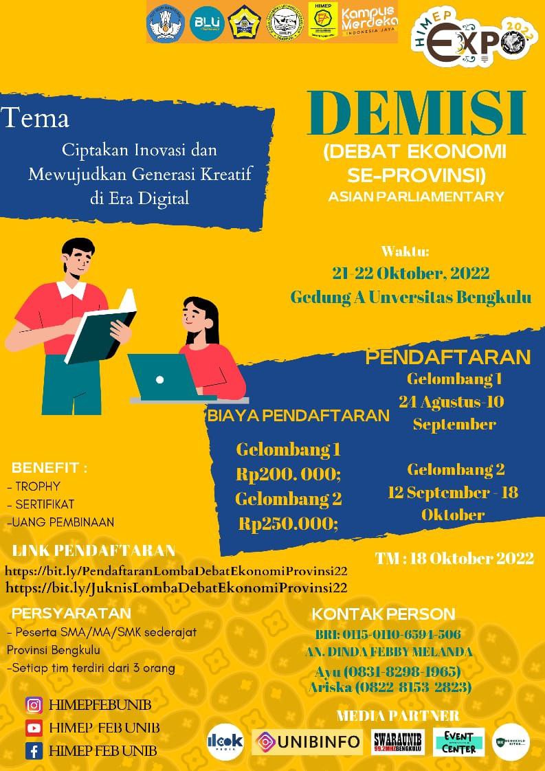 Competition Annoucement, Province-wide economic debate by theme create innovation and realized a creative generation in the digital era.