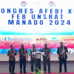 The Head of the Development Economics Department participated in the 12th AFEBI Congress in Manado, accompanying the Dean and Vice Dean of the Faculty of Economics and Business, University of Bengkulu.