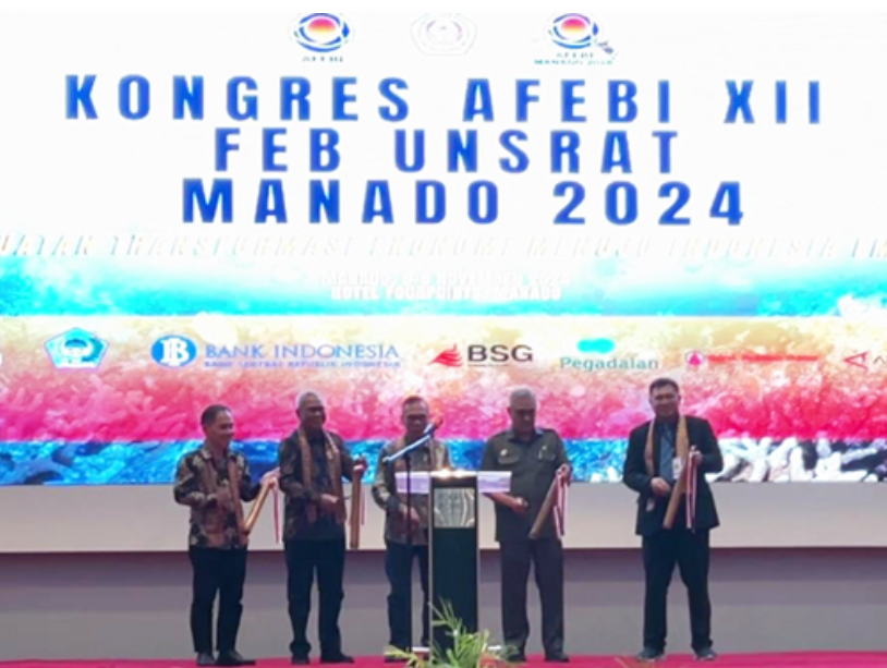 The Head of the Development Economics Department participated in the 12th AFEBI Congress in Manado, accompanying the Dean and Vice Dean of the Faculty of Economics and Business, University of Bengkulu.