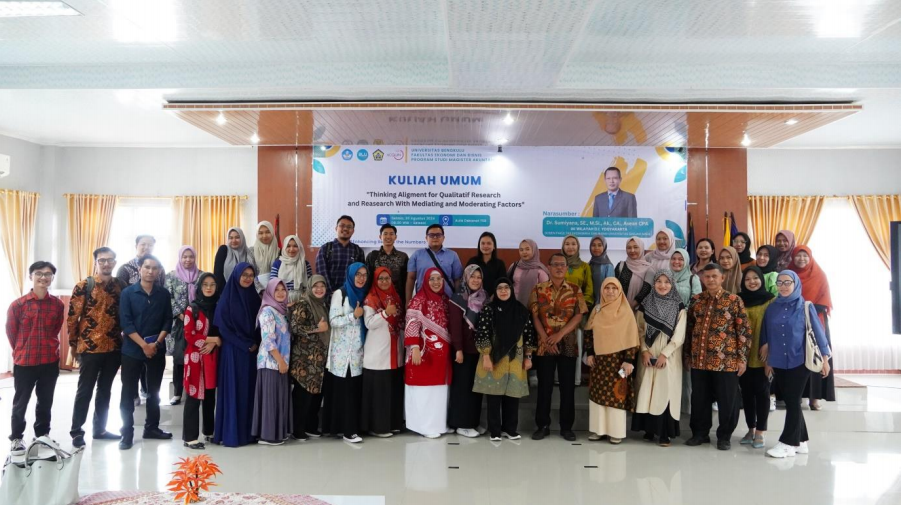Kuliah Umum Program Magister Akuntansi Universitas Bengkulu: Thinking Alignment for Qualitative Research and Research with Mediating and Moderating Factors Kuliah Umum Program Magister Akuntansi Universitas Bengkulu: Thinking Alignment for Qualitative Research and Research with Mediating and Moderating Factors